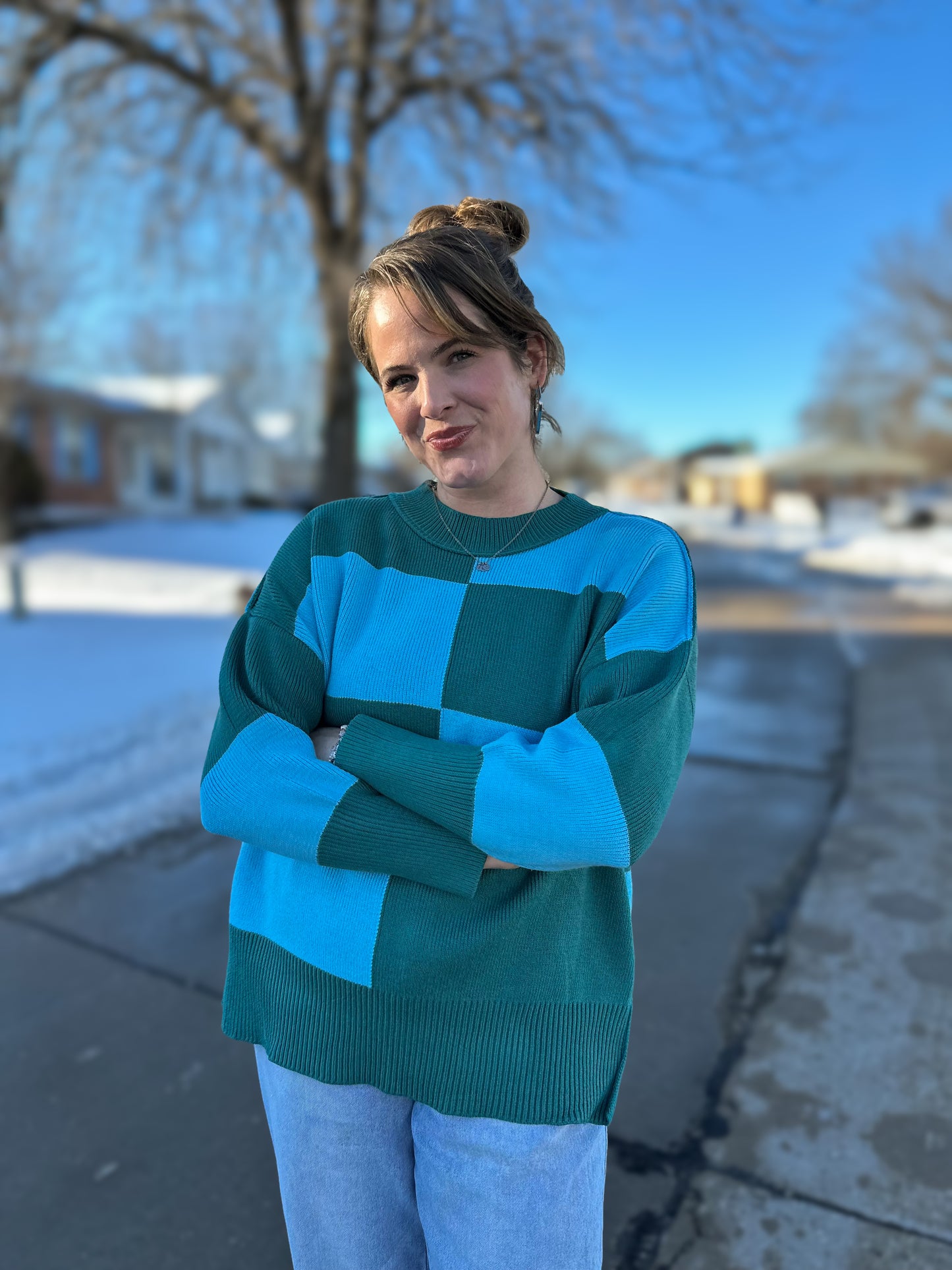 Demi Color Block Sweater