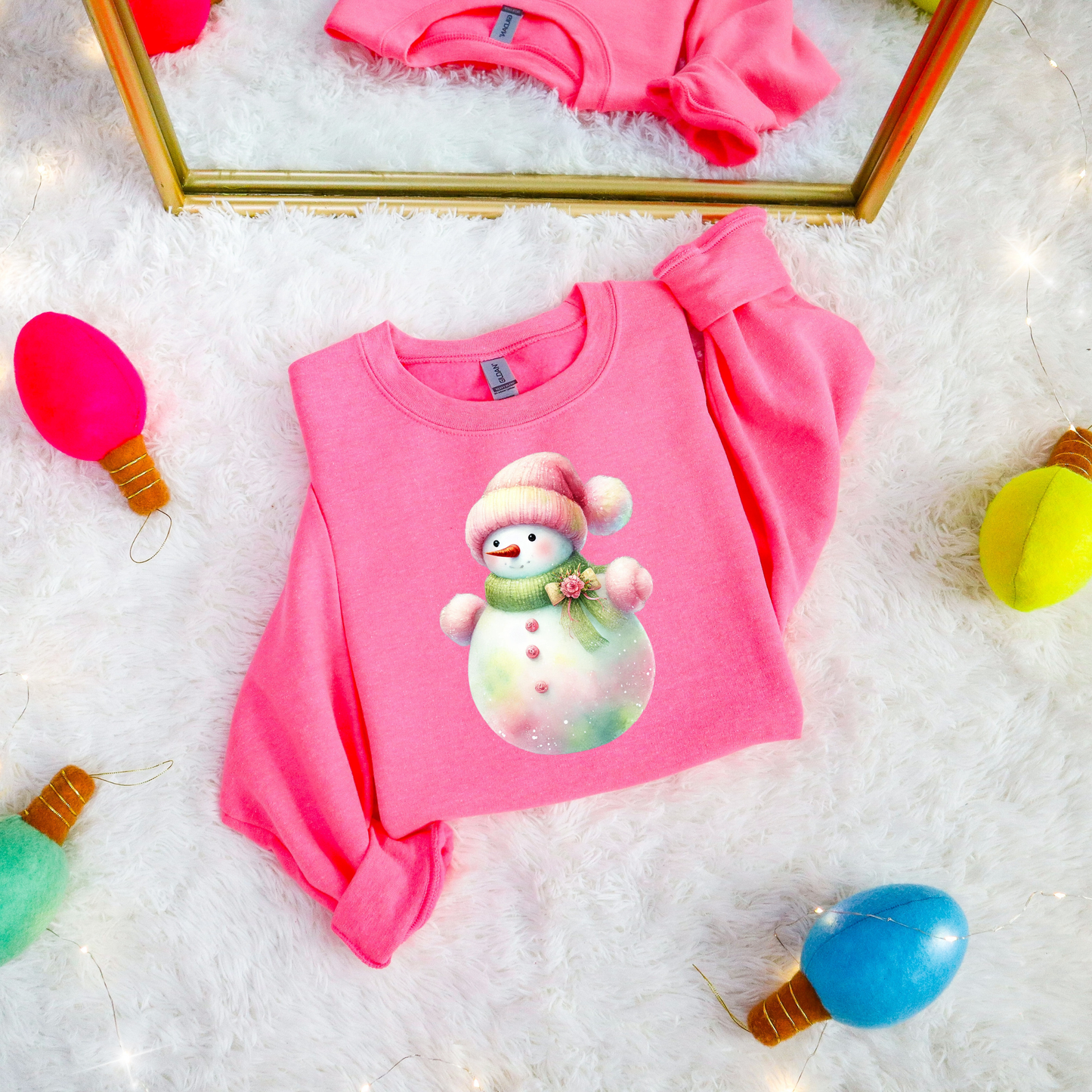 Watercolors Snowman Crewneck or Tshirt (ADULT & YOUTH)