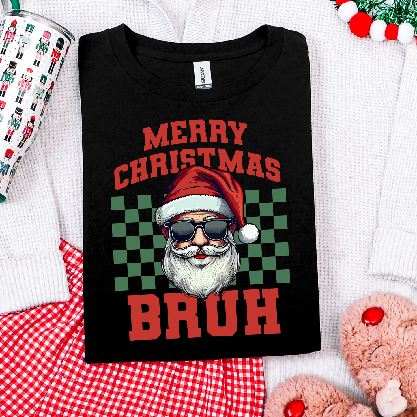 Merry Christmas Bruh Crewneck or T-shirt (Youth and Adult)