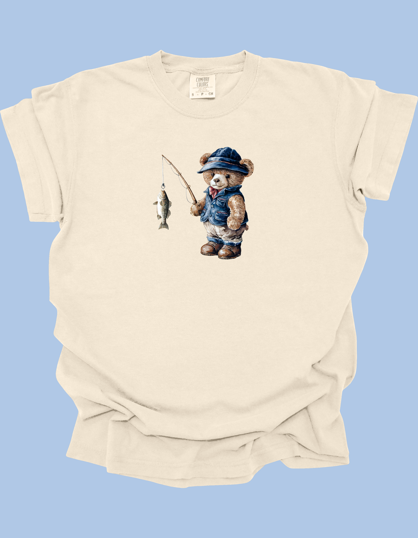 Teddy Bear Fishing Tee (Comfort Colors)