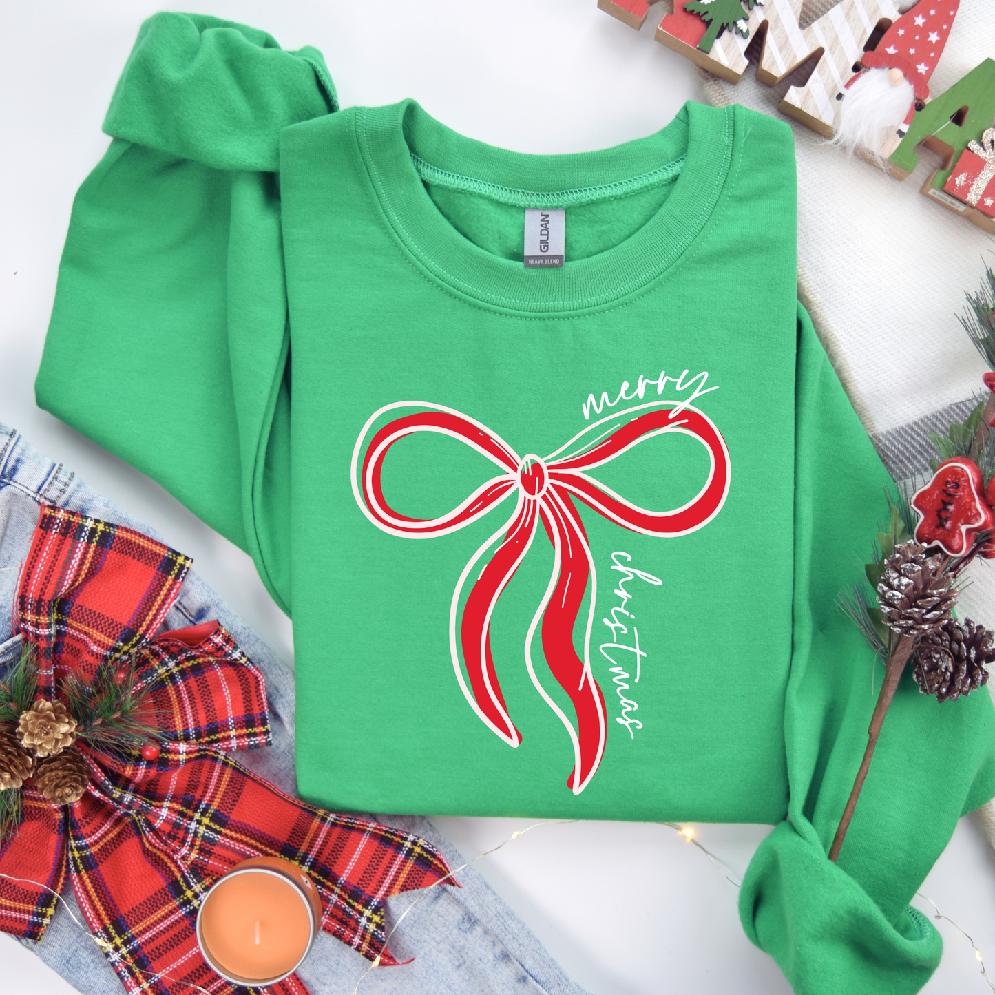 Croquette Bow Merry Christmas (Youth & Adult)