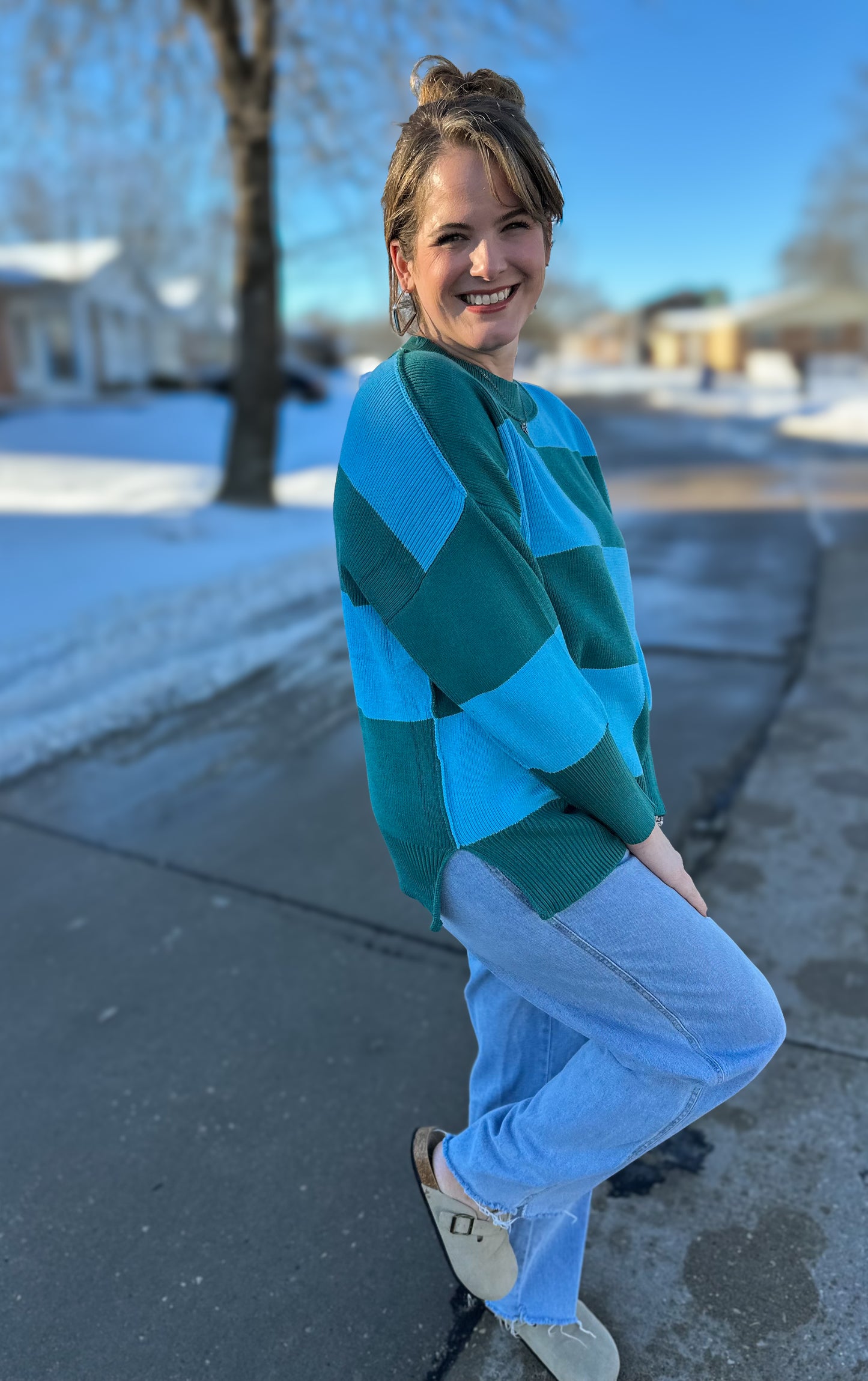 Demi Color Block Sweater