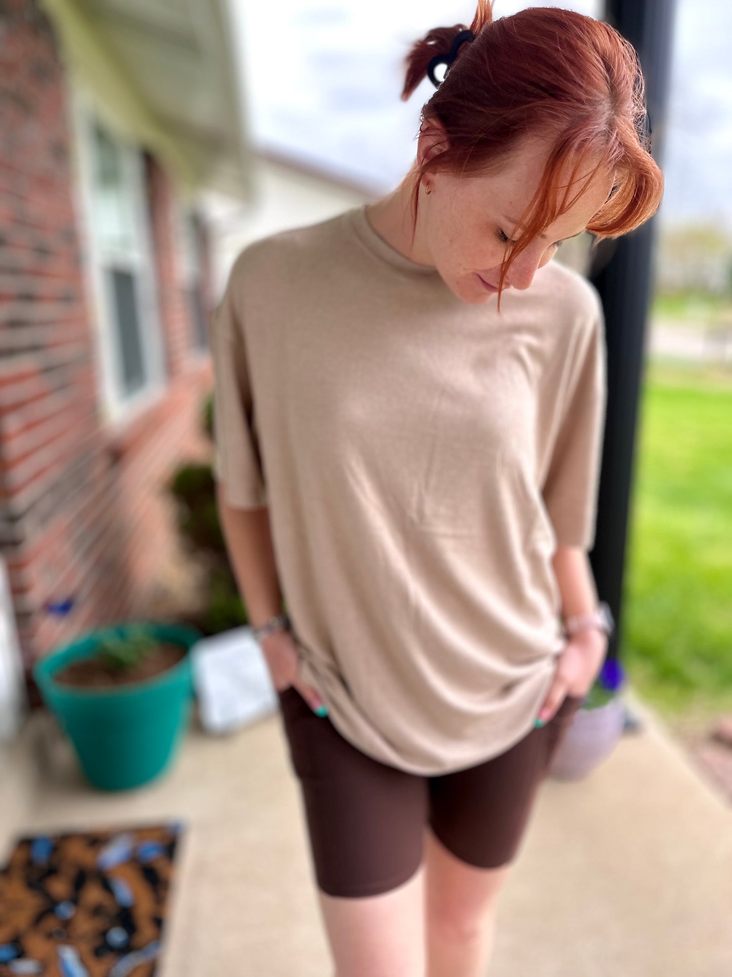 Brushed Hacci Oversized Boyfriend