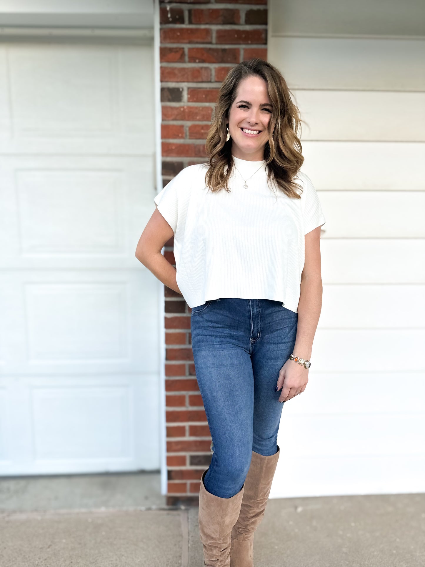 Effortless Boxy Sweater Top