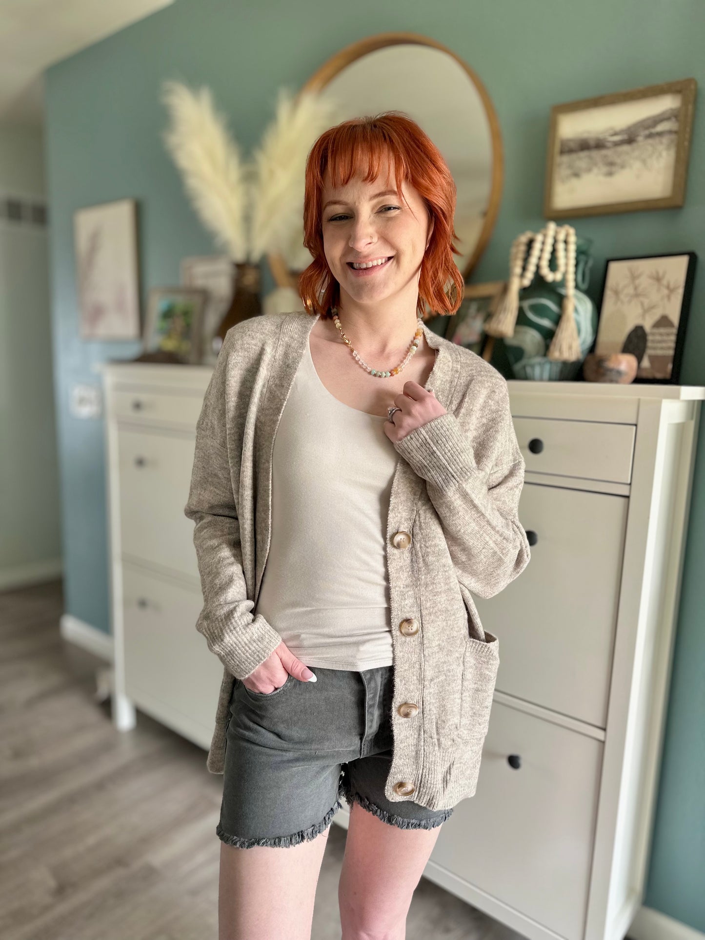 Acid Washed Denim Shorts