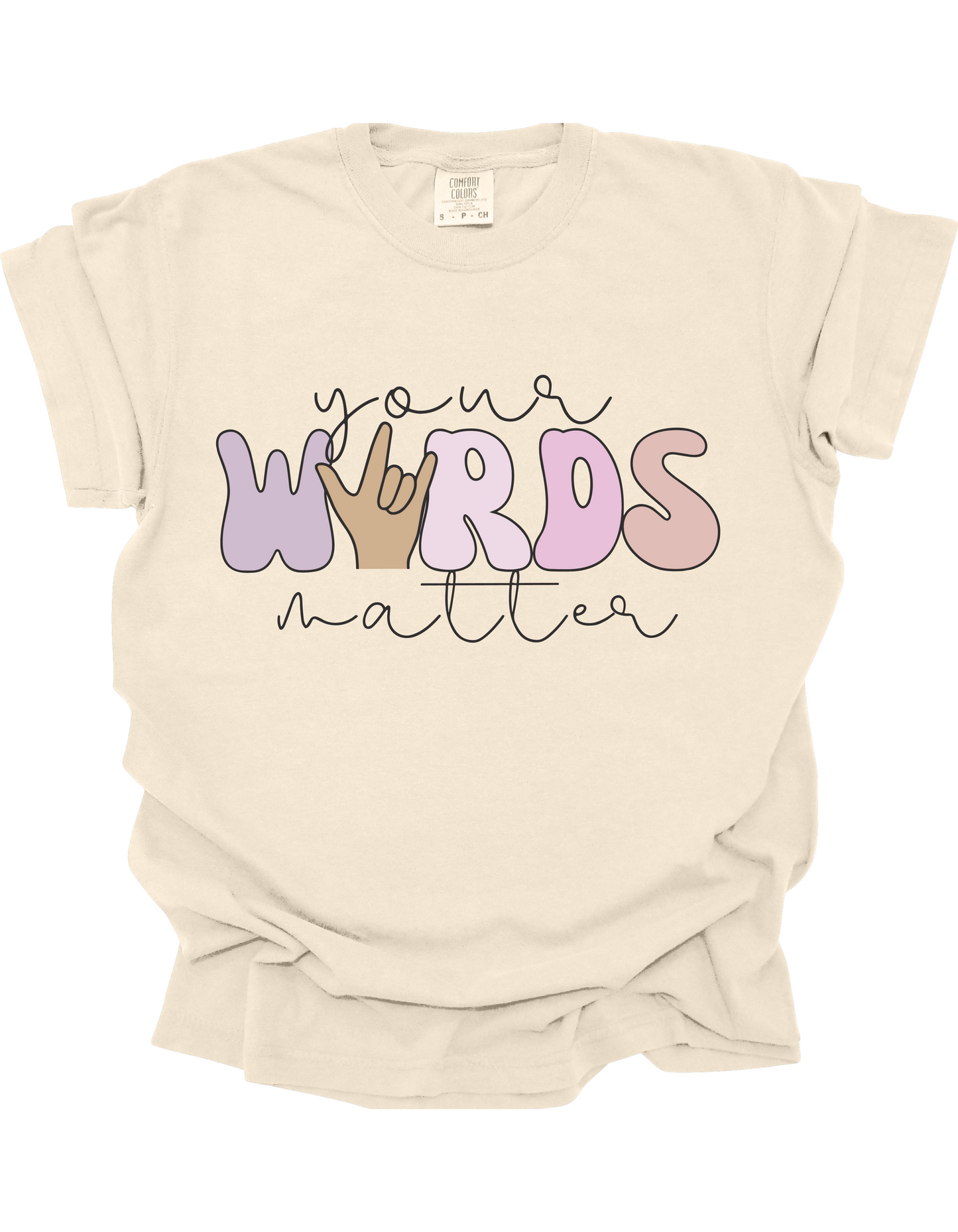 Your Words MATTER! Adult & Youth Crewnecks and T-shirts