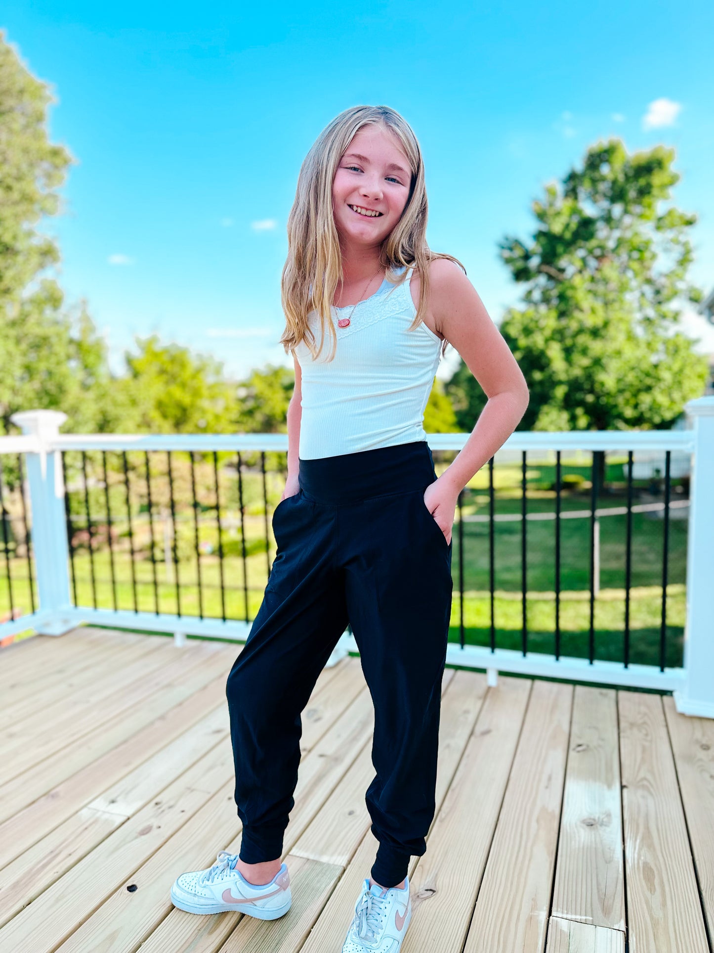 It Girl Matte Black Joggers - Regular and Curvy