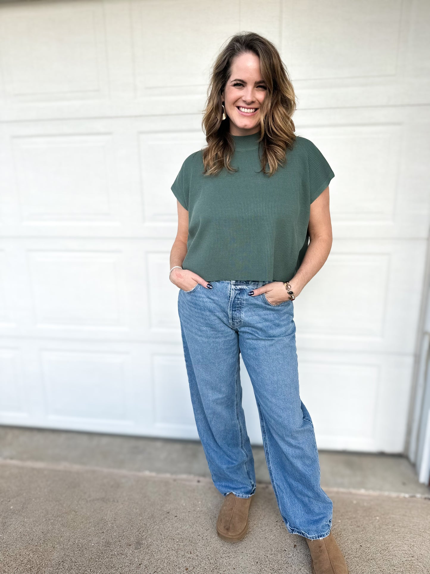 Effortless Boxy Sweater Top