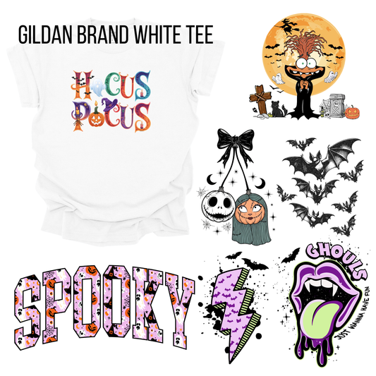 SPOOKY WHITE TEE SALE