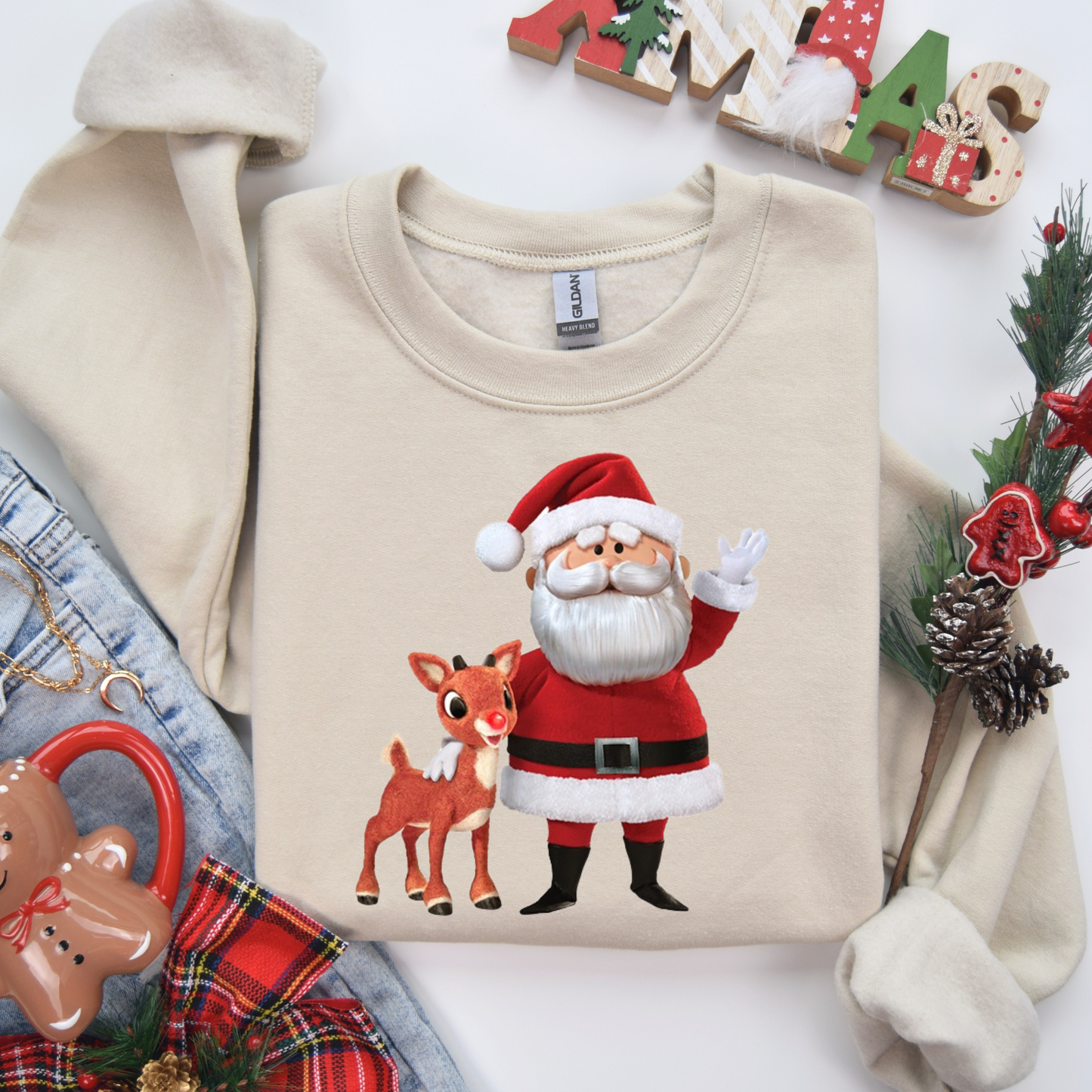 Nostalgic Santa Crewneck or T-Shirt (Adult & Youth)