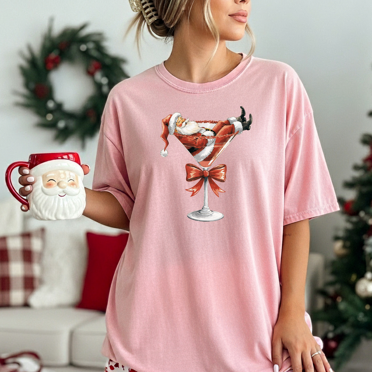 Martini Santa T-Shirt or Crewneck