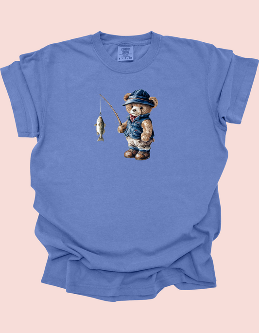Teddy Bear Fishing Tee (Comfort Colors)
