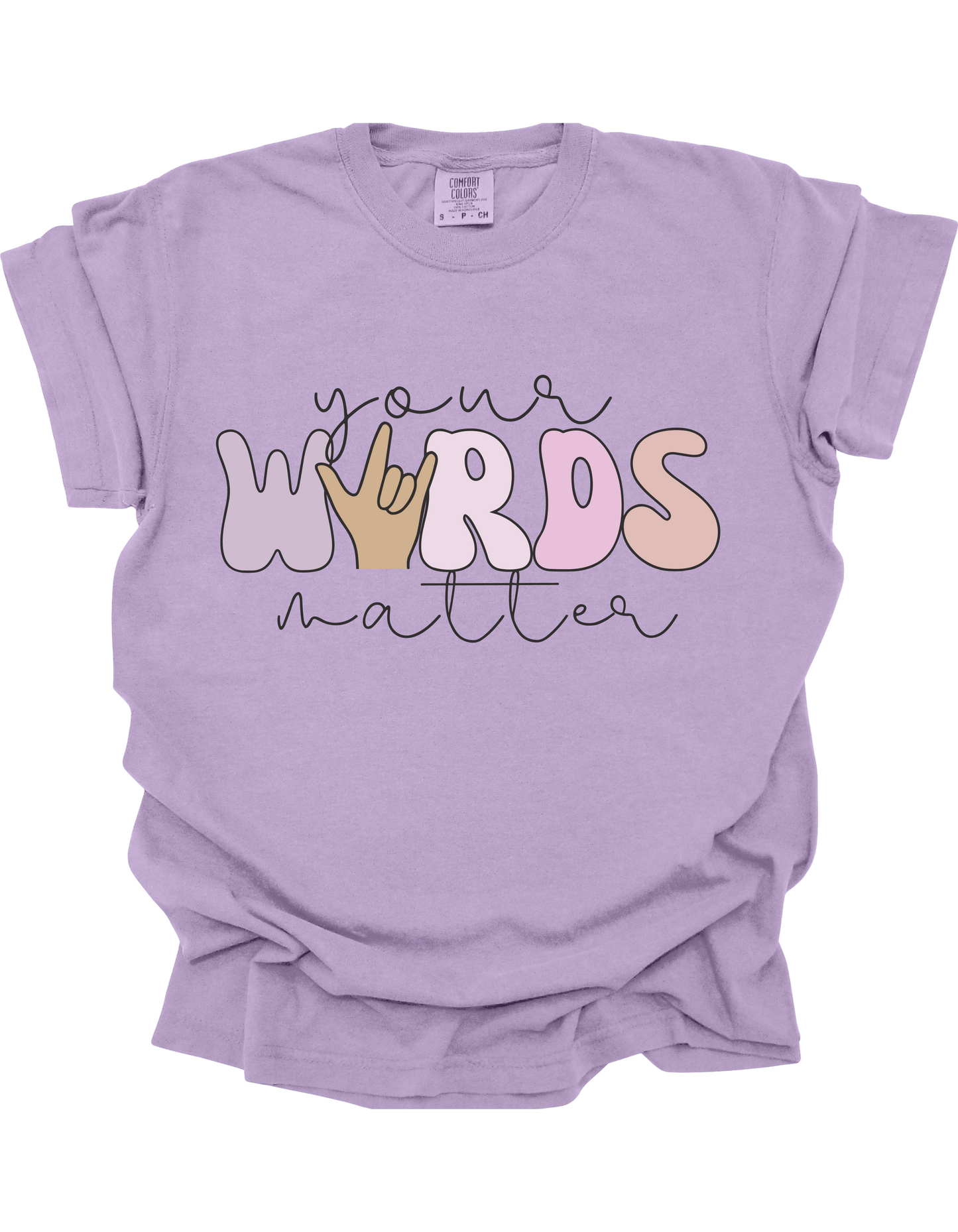 Your Words MATTER! Adult & Youth Crewnecks and T-shirts