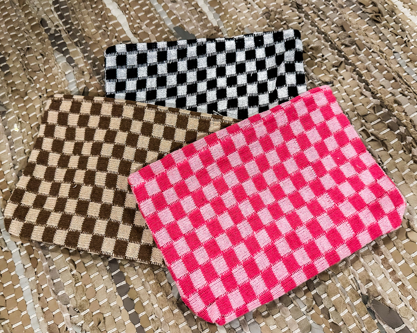 Checkered pouches