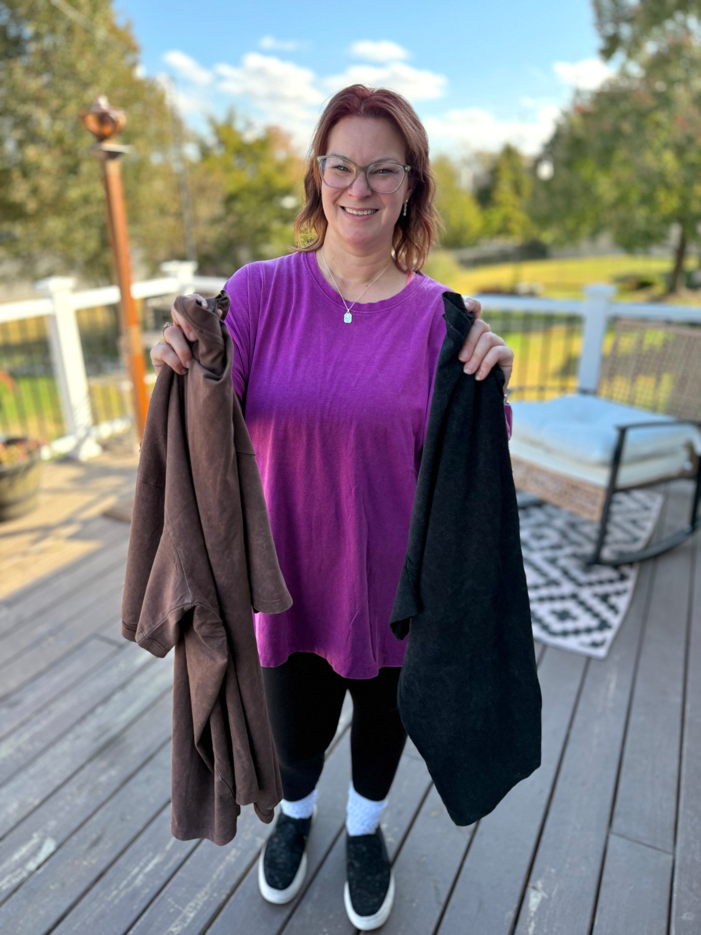 Acid wash boyfriend tee