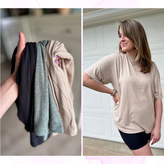 Brushed Hacci Oversized Boyfriend