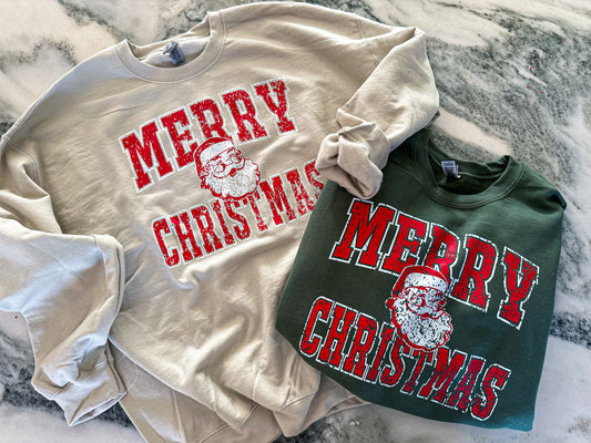 Vintage Merry Christmas Crewneck or T-Shirt