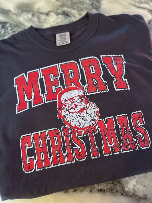 Vintage Merry Christmas Short Sleeve T-Shirt (Comfort Colors