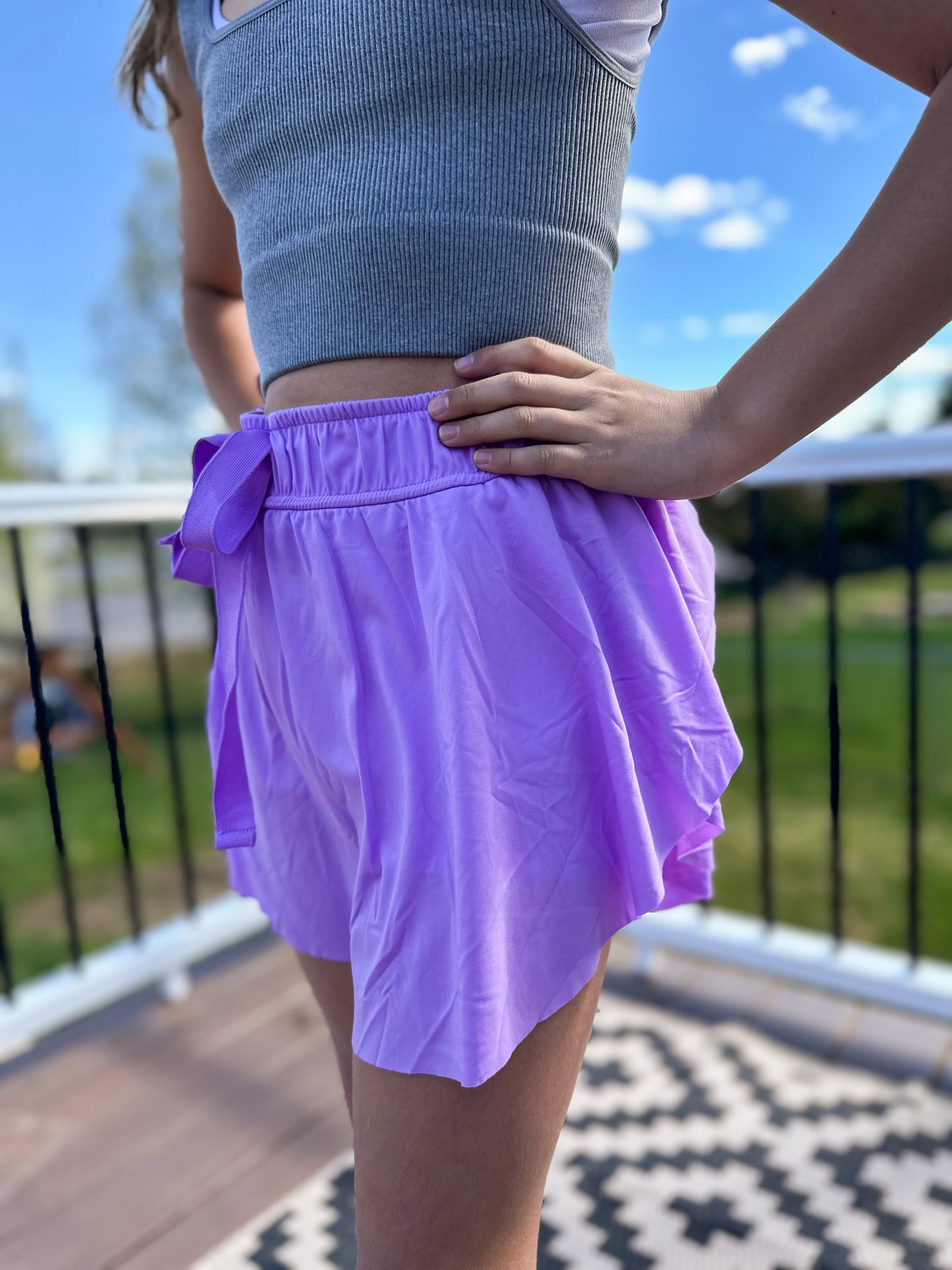 Ruffle Hem Tennis Skirt (Hidden Inner Pockets)