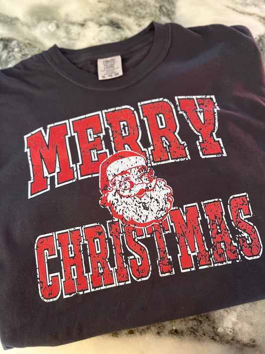 Vintage Merry Christmas Short Sleeve T-Shirt (Comfort Colors